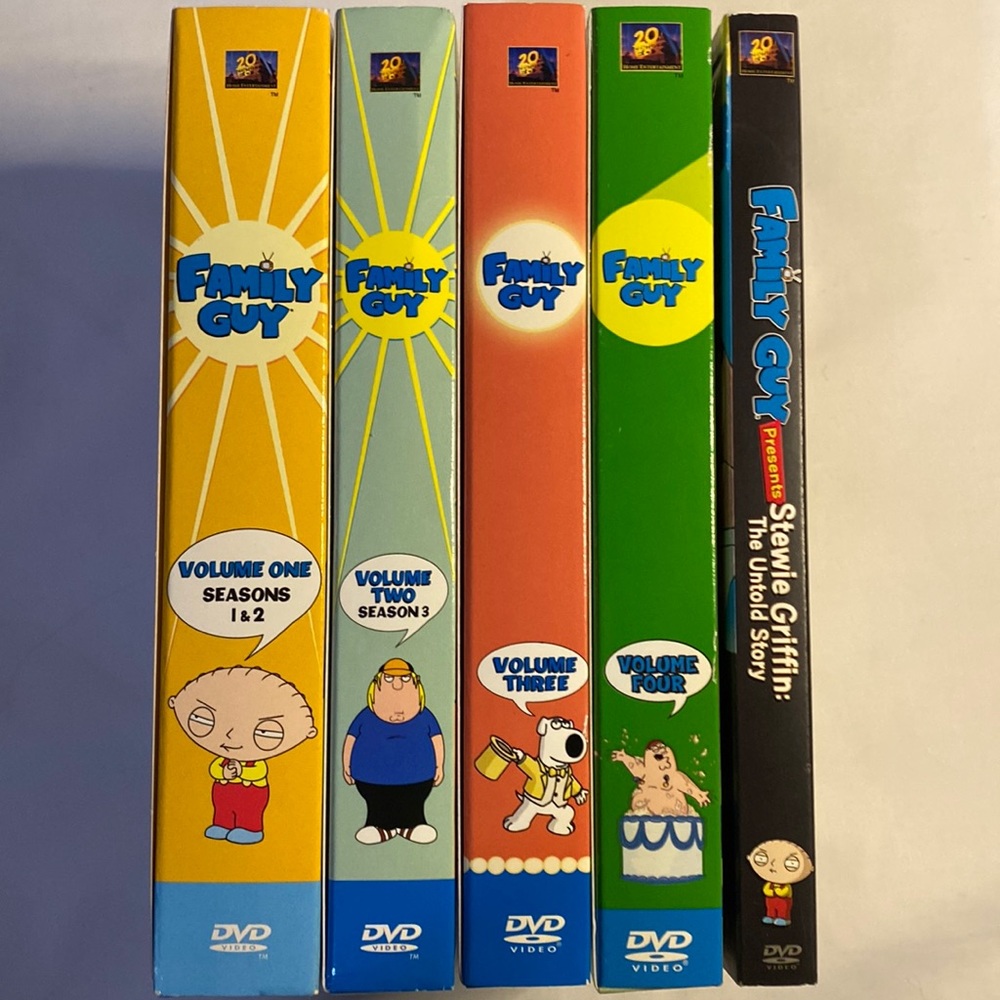 Family Guy DVD bundle volumes 1 thru 4 & the Stewie Griffin Untold Story. NWOT